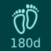 180 day badge for Help Fight Childhood Cancer